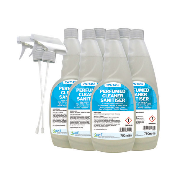 2Work Cleaner Sanitiser 750ml Pk6