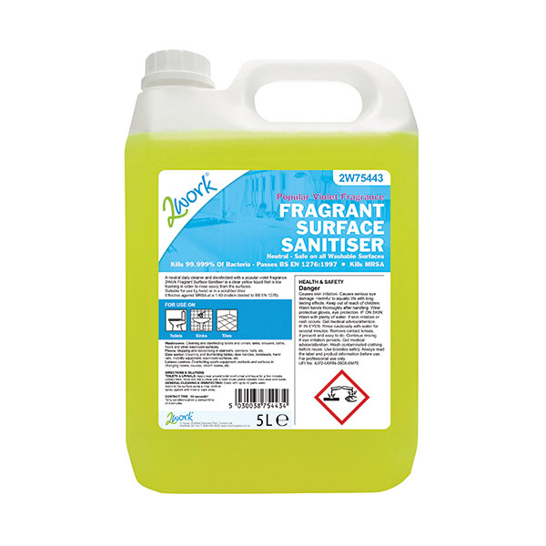 2Work Fragrant Surface Sanitiser 5L