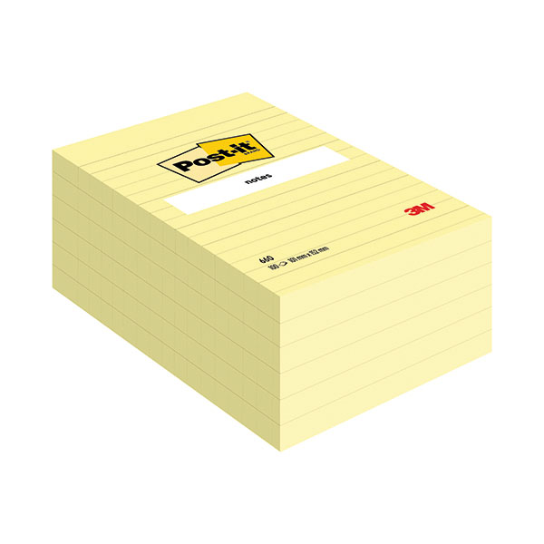 Post-It Lrg Frmt Ntes Yw 152x101 Pk6