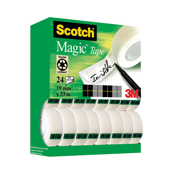 Scotch Magic Tape 19mm x 33m Pk 24