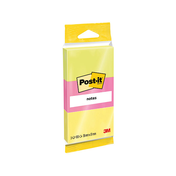 Post-It Neon 100 Sheet Notes Pk36