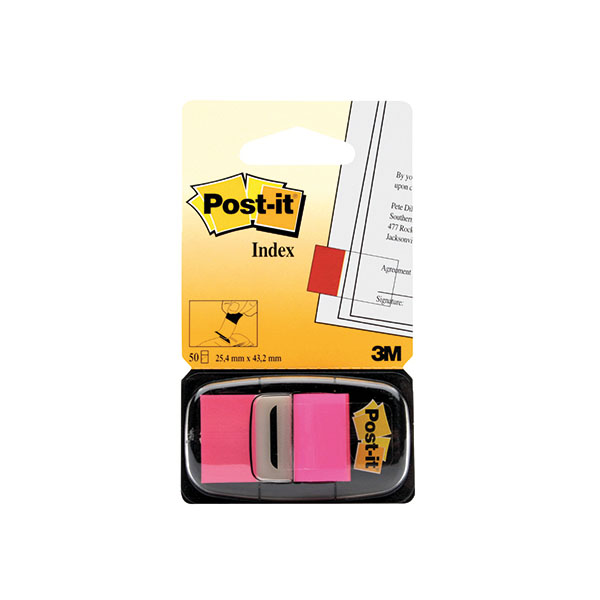 3M Post-It Index Tab 25mm Brgt Pk600