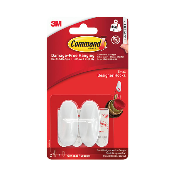3M Command Small Oval Hooks/Strips