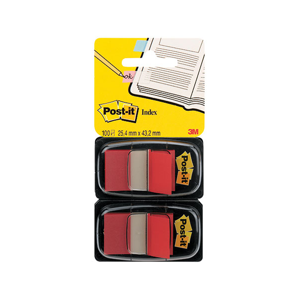 Postit Index Flag Dispenser Red Pk