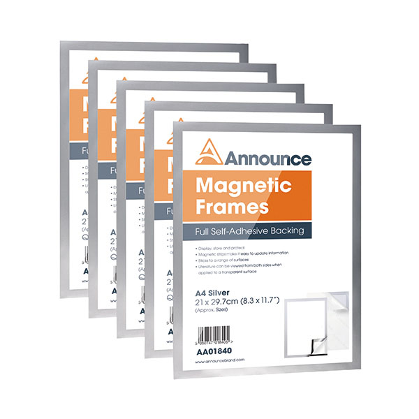 Announce Magnetic Frames A4 Silv P5