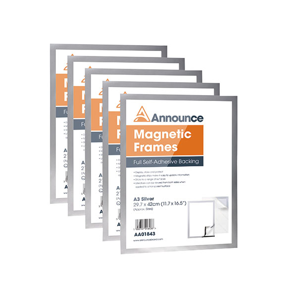 Announce Magnetic Frames A3 Silv P5