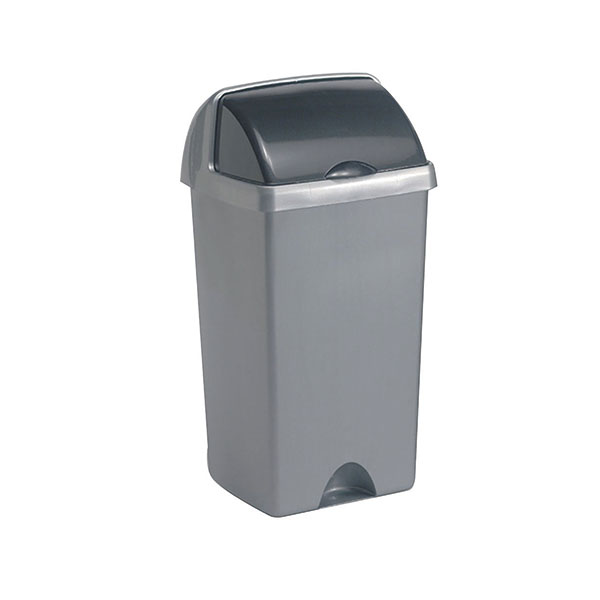 Addis Roll Top Bin 50L Metallic