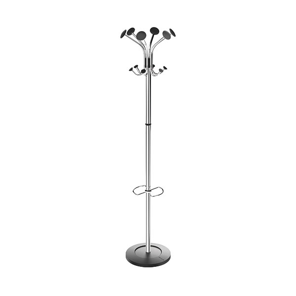 Alba Chromy Coat Stand Chrome/Black