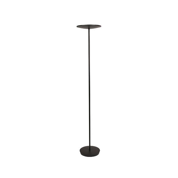 Alba LED Floor Lamp Round Head Blk