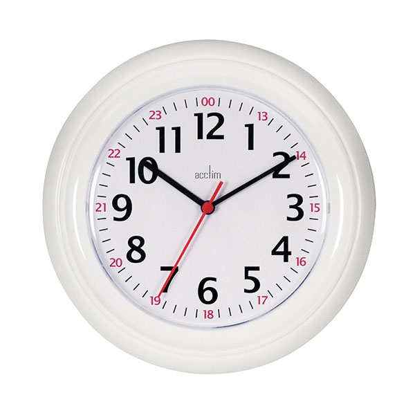 Acctim Wexham 24 Hour Wall Clock Wht