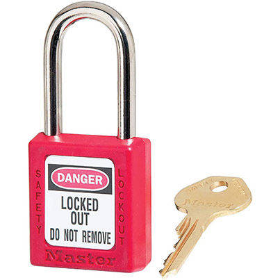 Zenex Red Steel Lockout Padlock