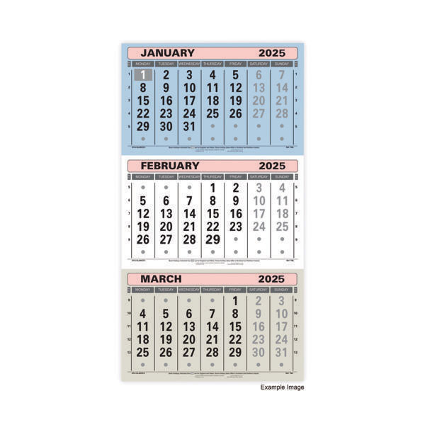 At-A-Glance 3 Monthly Calendar 2025