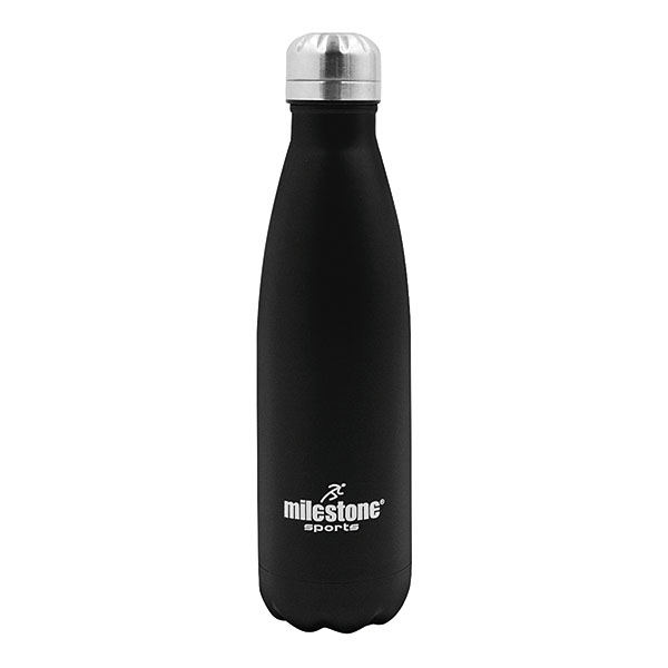 Drinking Bottle S/Steel 500ml Blk