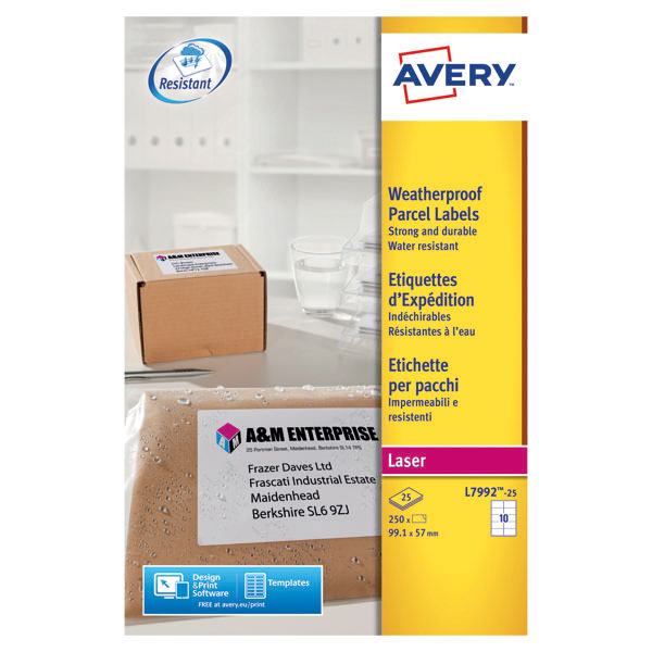 Avery Weatherprf Ship Lbl 99.1x57mm