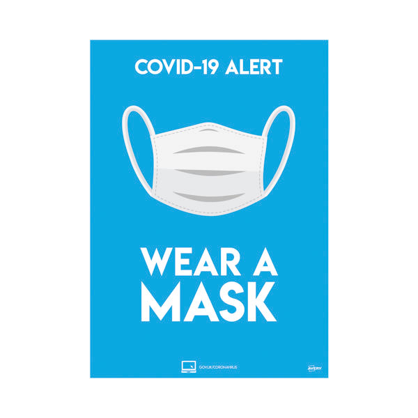 Avery Wear A Mask Poster A4 Pk2