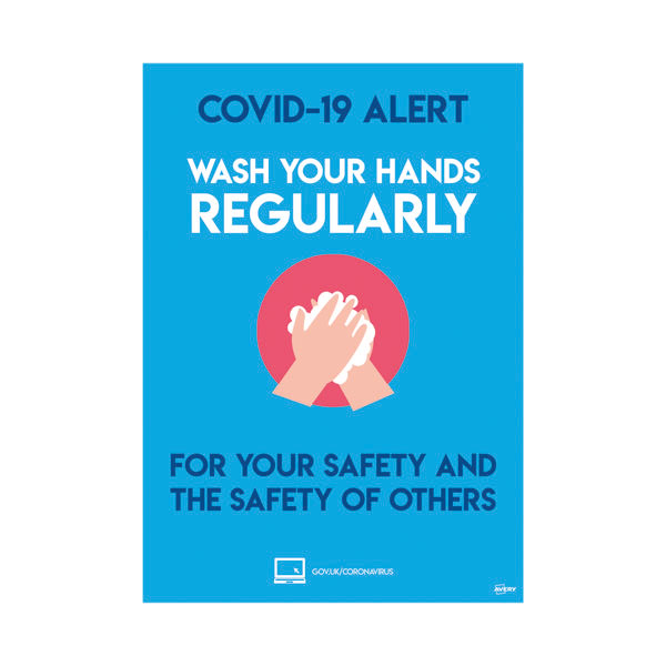 Avery Wash Hands Label A4 Pk2