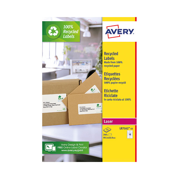 Avery Rec Labels 16 P/Sht Wht Pk240