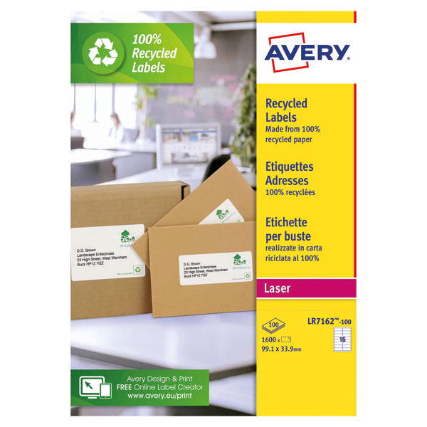 Avery Rcy Ad Lsr Lbl 99.1x33.9 Pk100