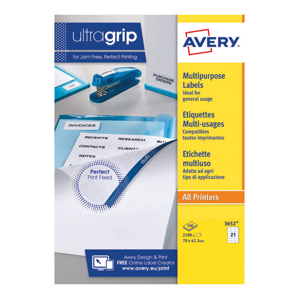 Avery Multi Labels 21 Sheet