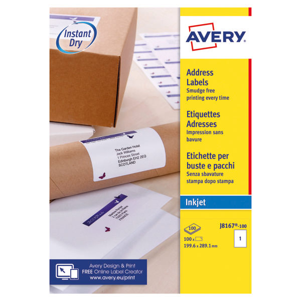 Avery 199x289mm Quickdry Ijet Lbl