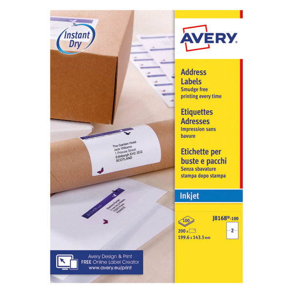 Avery Inkjet Address Labels 2 Sheet