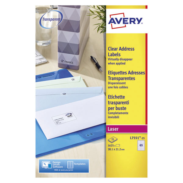 Avery Clr Lsr Lbls 65Lbl/Sht Bx 25