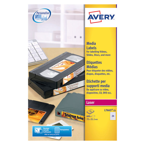 Avery Mini Data Crt Lbl 24L/Sht Bx25