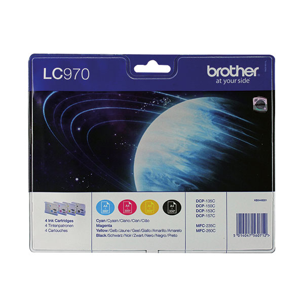 Brother LC970 Ink Cart Mpk CMYK