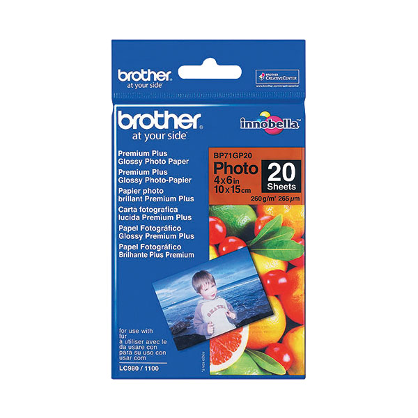 Brother Gloss Photo Paper 4 x 6 Pk20