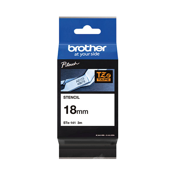 Brother Stencil Tpe 18mm Blk/Wht Tpe