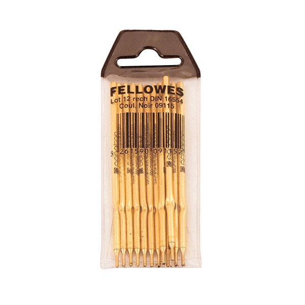 Fellowes Ballpen Refill Black Pk12