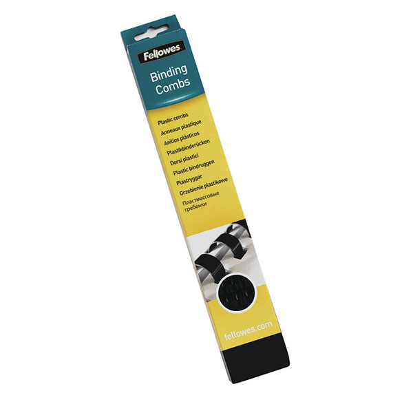 Fellowes 10mm Black Bind Comb Pk100