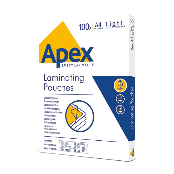 Fellowes Apex A4 Lam Pouch Pk100