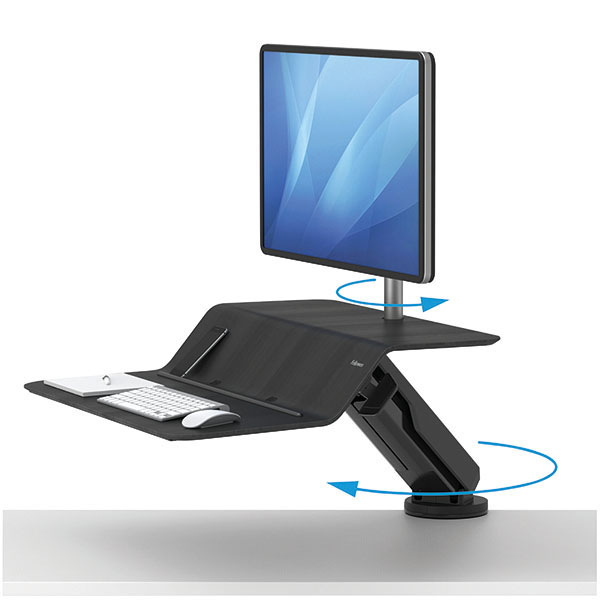 Fellowes Lotus Sit/Stand Wstn Blk