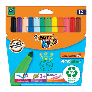 Bic Visa XL Colouring Pens Indiv Pk12