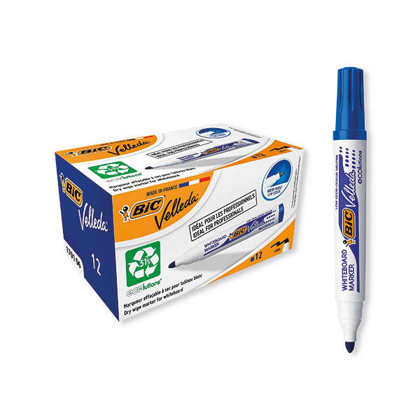 Bic Velleda Marker 1701 Blue Pk12