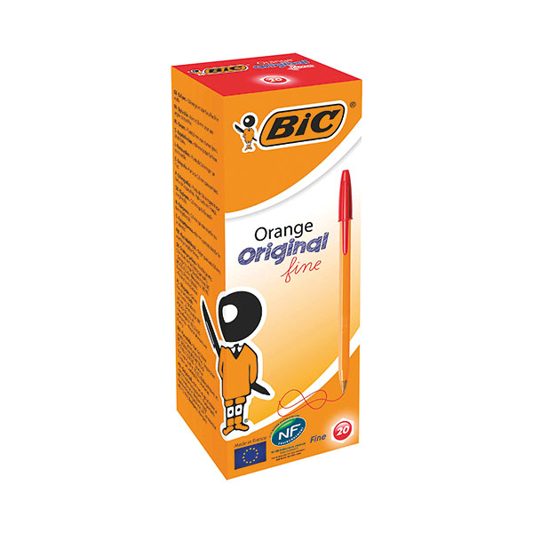 Bic Orange Cristal Fine Red Pk20