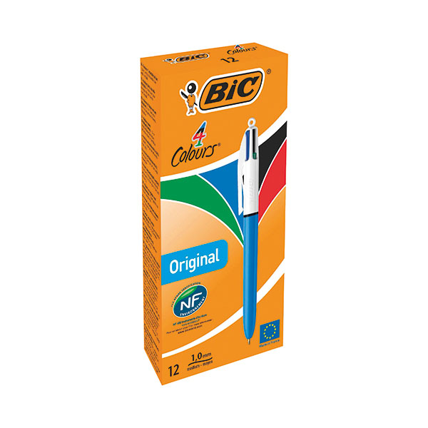 Bic 4 Colours Retr Bpoint Pk12