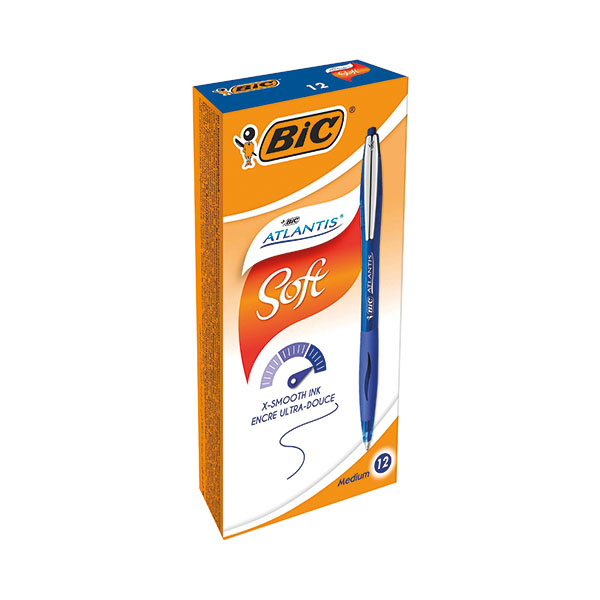 Bic Atlantis Prem 1.0mm Bp Blu Pk12