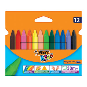 Bic Kids Plastidec Triangle Crayons Pk12