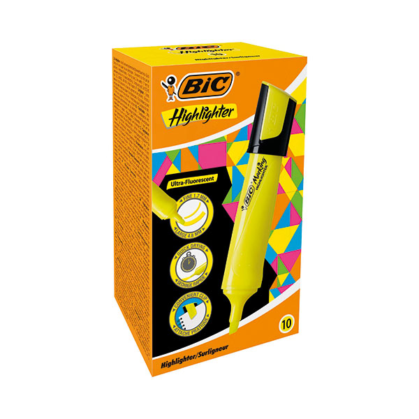 Bic Marking Highlighter Yel Pk10