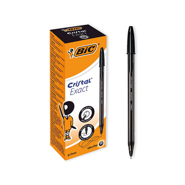 Bic Cristal Bp U/Fine Black Pk20