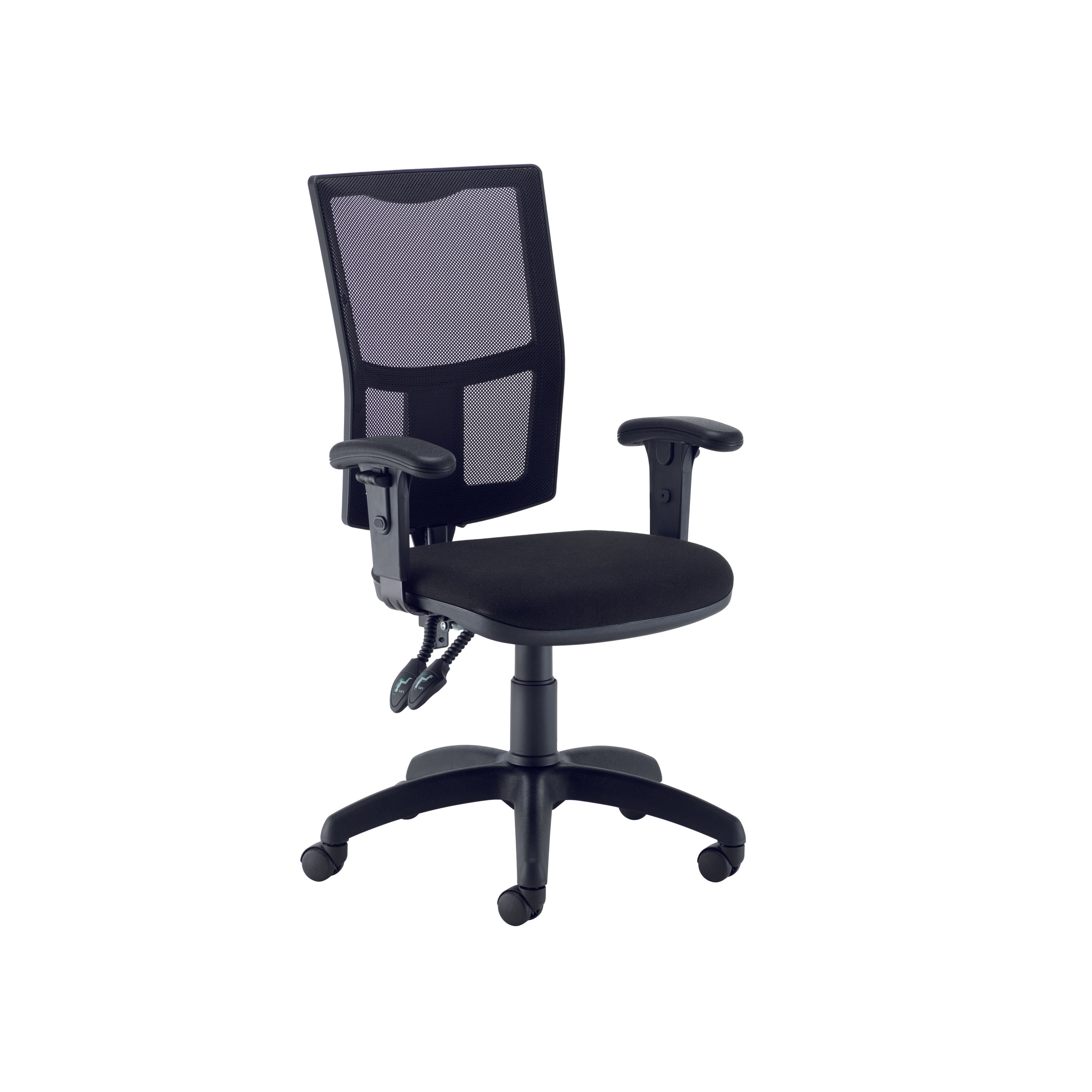 Lumo Mesh Chr Height Adj Arms Blk