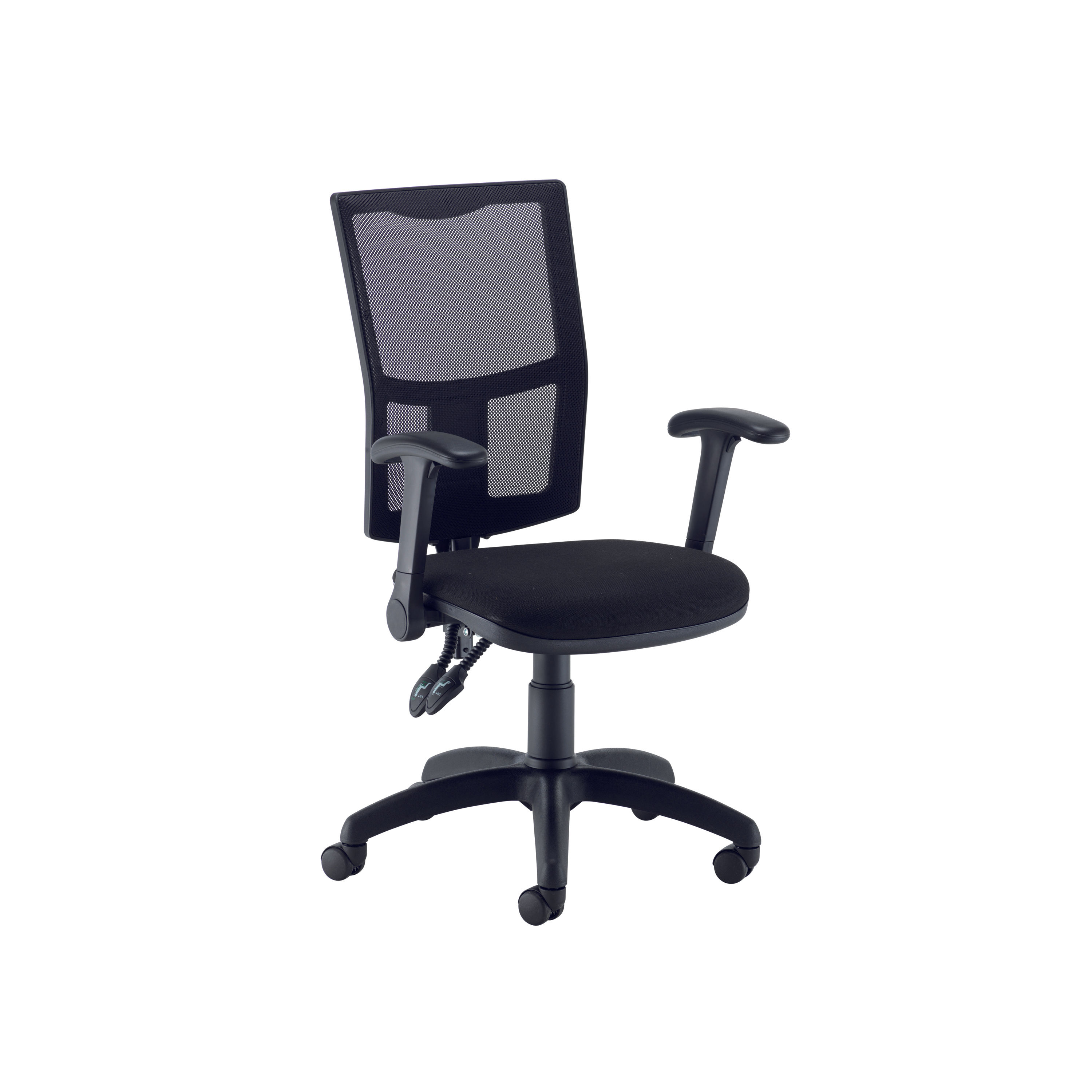 Lumo Mesh Chair with Fdng Arms Black