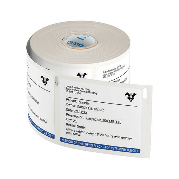 Dymo Labelwriter Vet Lab 54x70mm Pk6