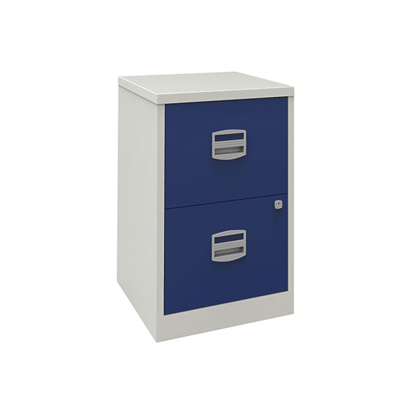 Bisley 2 Drw Home Filing Grey/Blue