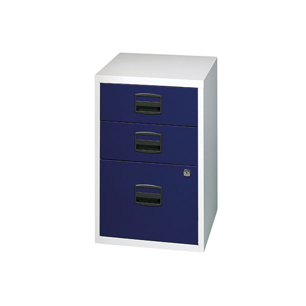 Bisley 3 Drw Home Filing Grey/Blue