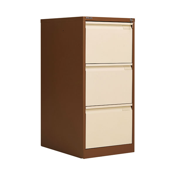 Bisley 3 Drw Filing Cab Coffee/Cream