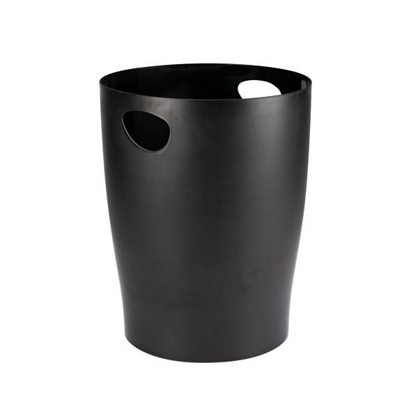 Contour Waste Paper Bin Black