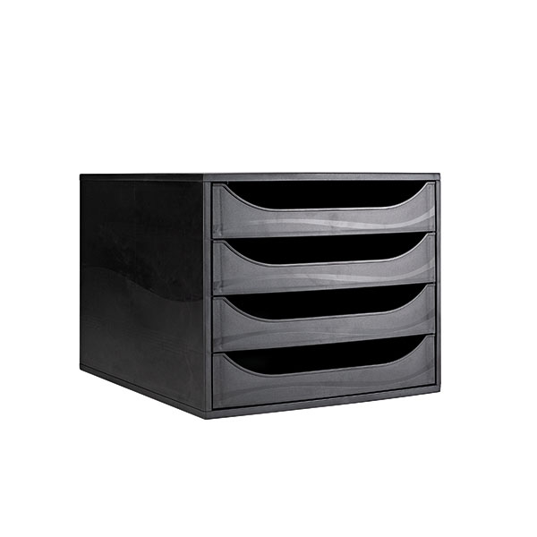 Contour 4 Drawer Set Black CE06114